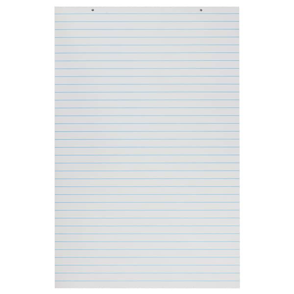 Primary Chart Pad, White, 1in Ruled Short Way, 24in x 36in, 100 Sheets